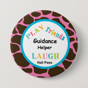 Schulhelfer-Hall-Durchlauf-Knopf Button