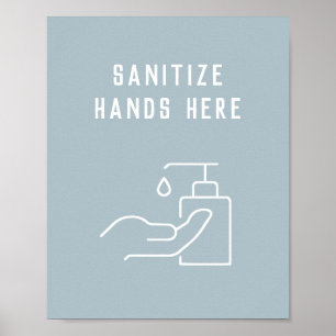 Schulhygiene entschärfen Sie Ihre Hände hier Pla Poster