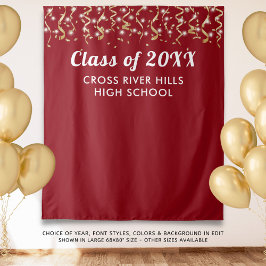 Schuljahr Foto Hintergrund Red Gold White Wandteppich