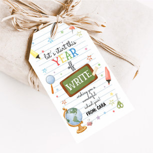 Schuljahr zurück zur Schulgunst Tags Geschenkanhänger