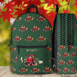 Schuljungen-Traktor-Muster Bedruckter Rucksack