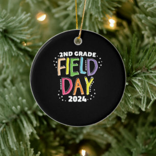 Schulkids-Lehrer am 2. Grade Field Day 2024 Keramik Ornament