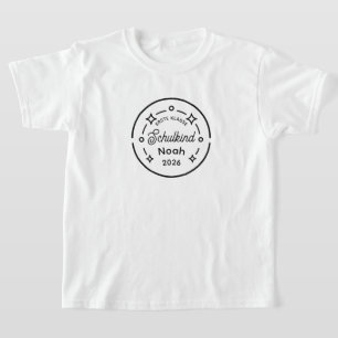 Schulkind der ersten Klasse 2026 mit Namen Zurück T-Shirt