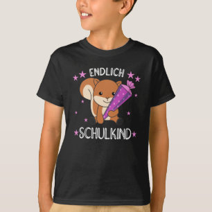 Schulkinder-Eichhörnchen-Schule T-Shirt
