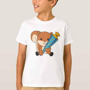 Schulkinder-Eichhörnchen-Schule T-Shirt