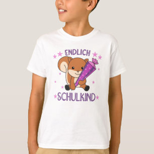 Schulkinder-Eichhörnchen-Schule T-Shirt