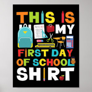 Schulkinder-Mädchen zurück in die Schule Poster
