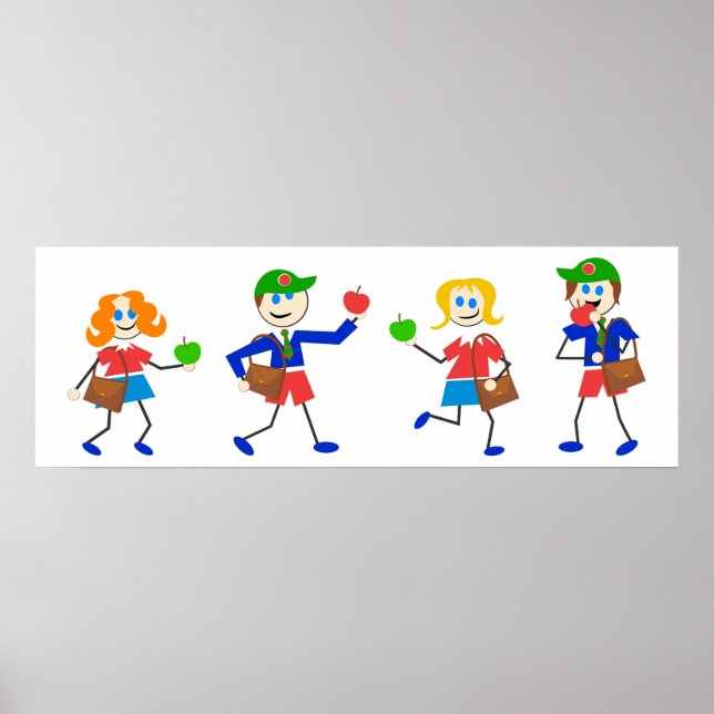 Schulkinder Poster (Vorne)