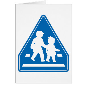 Schulkinder überqueren >> Japanisches Verkehrszeic