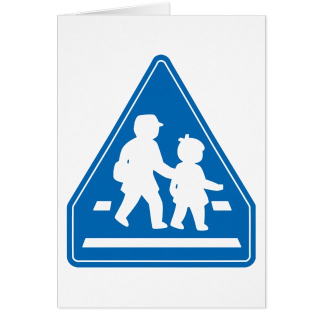 Schulkinder überqueren >> Japanisches Verkehrszeic (Vorne)