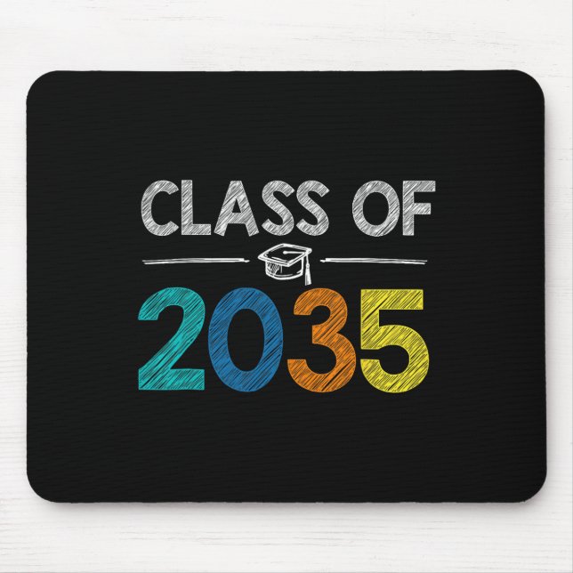 Schulklasse 2035 Erster Schultag Abschluss Mousepad (Vorne)