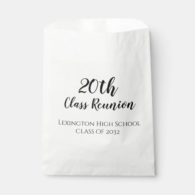 Schulklasse Wiedersehen Custom Gevor Bags 20. 25. Geschenktütchen (Vorderseite)