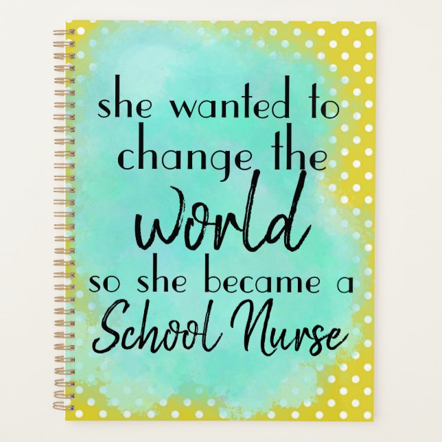 Schulkrankenpflege - Trendfarben und Koordination Planer (Vorderseite)