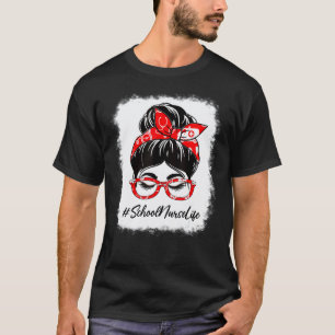 Schulkrankenschwester Gebleichtes Unordentliches D T-Shirt
