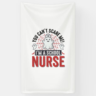 Schulkrankenschwester Halloween Geist Vintage-Shir Banner