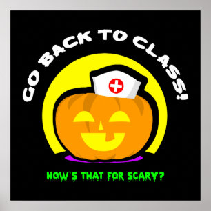 Schulkrankenschwester Halloween Poster
