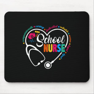 Schulkrankenschwester Vintage Love Herz Krankensch Mousepad