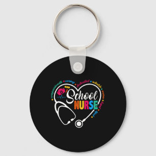 Schulkrankenschwester Vintage Love Herz Krankensch Schlüsselanhänger