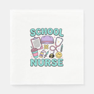 Schulkrankenschwester Vintage-Medizin-Collage-Shir Serviette