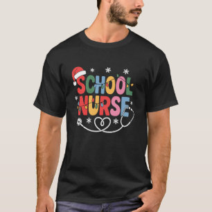 Schulkrankenschwester Weihnachten Santa Mütze Pfle T-Shirt