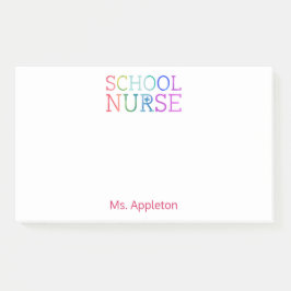 Schulkrankenschwesterpersonalisierte Post-it Klebezettel