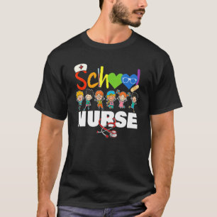 Schulkrankenwertschätzung Stethoskop Pflege zurück T-Shirt