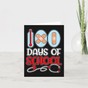 Schulkur 100 Tage Schulzeit LIEBE Stethoscope N Karte