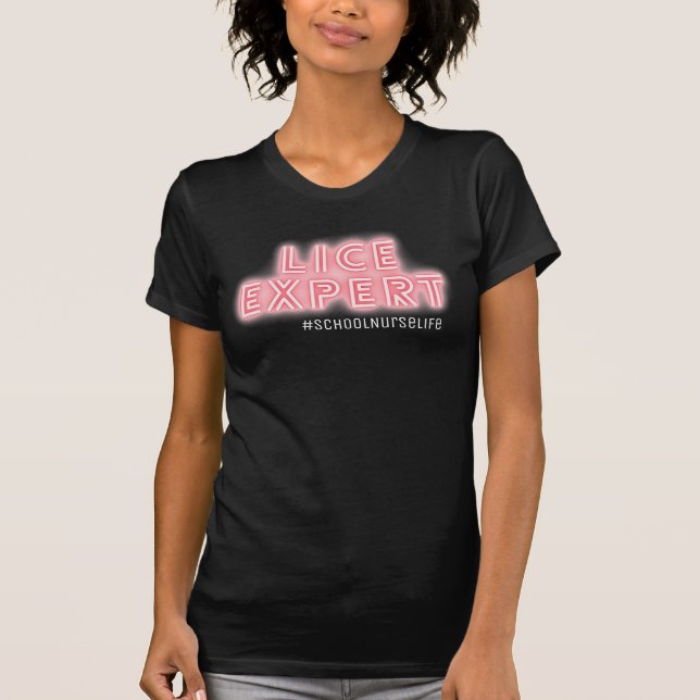 Schulkur "Lice Expert" Funny T - Shirt (Vorderseite)