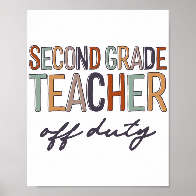 Schullehrer am letzten Schultag Poster (Vorne)