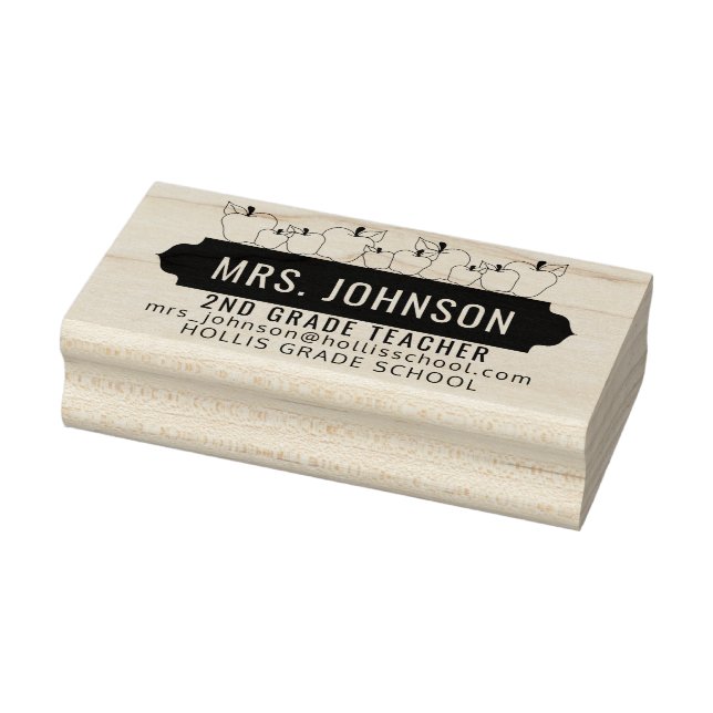 Schullehrer - Apple Design Gummistempel (Stempel)