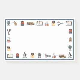 Schullehrer buchen große Notizen