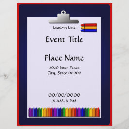 Schullehrer Crayon Design Event Flyer