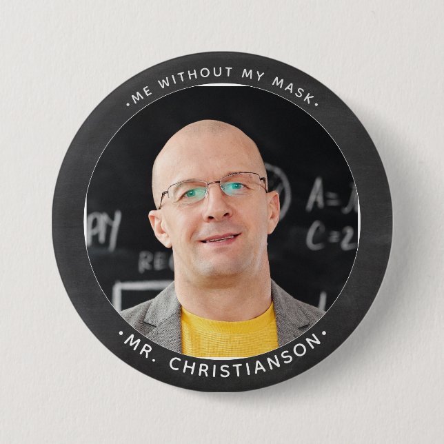 Schullehrer - Custom Foto ID Button (Vorderseite)