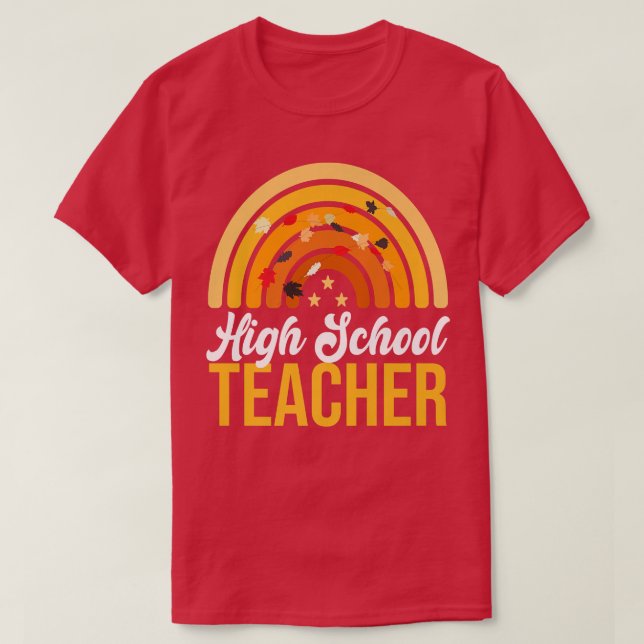 Schullehrer Fall Herbstsonnenlehrer als T-Shirt (Design vorne)