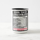 Schullehrer Funny Gift Tasse<br><div class="desc">Passen Sie diese lustigen Ernährungsfakten an,  um ein Geschenk zu machen,  das sie schätzen werden. Ideal für jeden Beruf oder jede Spezialität. AZEZ - A to Z,  EZ Geschenke! Entwürfe von Amelia Carrie zazzle.com/AZEZxom</div>