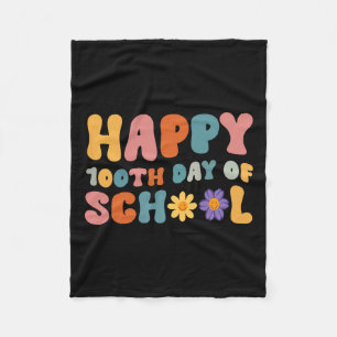 Schullehrer Retro Groovy 100 Tag Fleecedecke