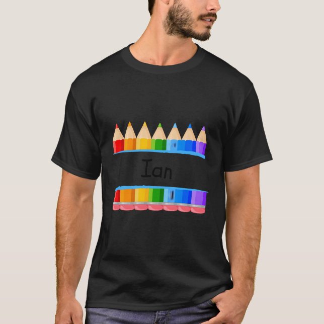 Schullehrer Student Name Ian Kindergen Tag T-Shirt (Vorderseite)