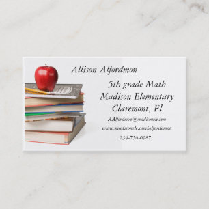 Schullehrer-Visitenkarte Visitenkarte