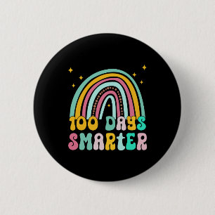 Schullehrertag - 100 Tage intelligenter Regenbogen Button