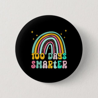 Schullehrertag - 100 Tage intelligenter Regenbogen Button