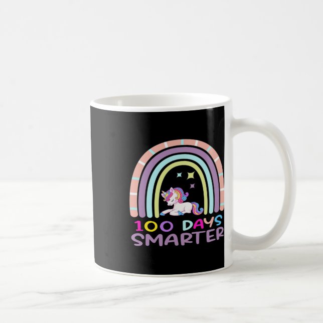 Schullehrertag 100 Tage Smarter Regenbogen Uni Kaffeetasse (Rechts)