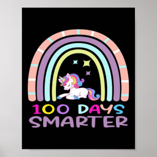 Schullehrertag 100 Tage Smarter Regenbogen Uni Poster