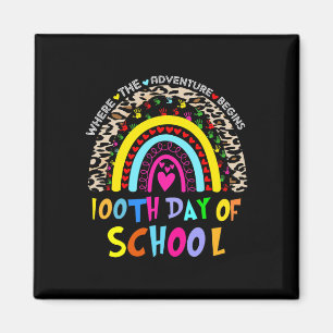 Schullehrertag 100 Tage Smarterer Regenbogen 1 Magnet