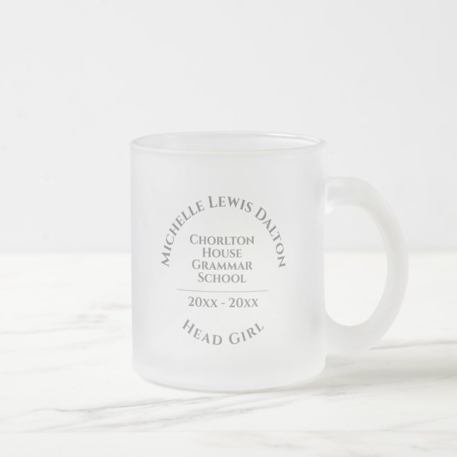 Schulleiterin Girl Mattiert Glass Kaffee Tasse (Rechts)