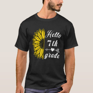 Schulmädchen Kinder Sonnenblume T-Shirt