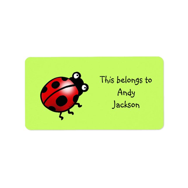 Schulmarken ( ladybug ) adressaufkleber (Vorne)