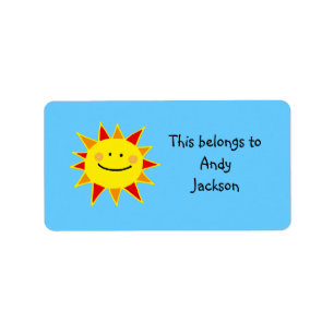 Schulmarken sonne ) adressaufkleber