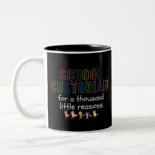 Schulmeisteramt Schule Janitor Wertschätzung Zweifarbige Tasse