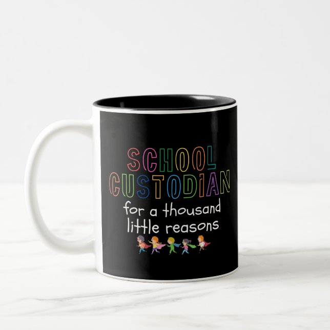 Schulmeisteramt Schule Janitor Wertschätzung Zweifarbige Tasse (Links)