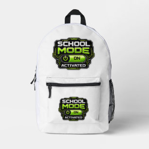Schulmodus aktiviert Lustiger Gamer Zurück zur Sch Bedruckter Rucksack
